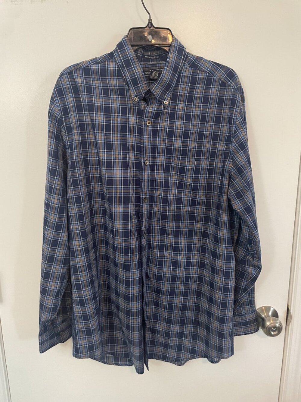 Saddlebred Wrinkle Free Button Down Shirt Size L